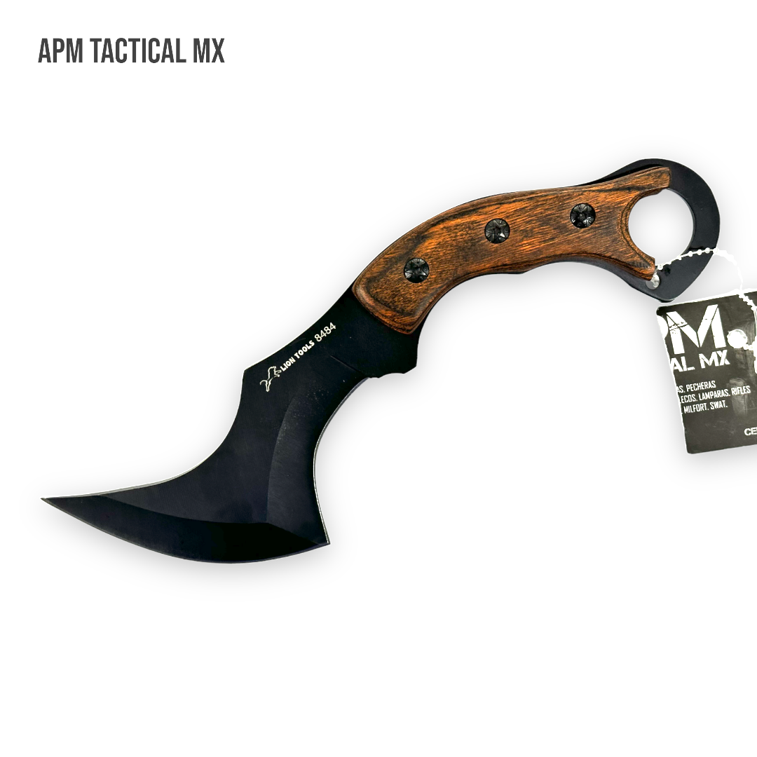 Cuchillo karambit mango de madera